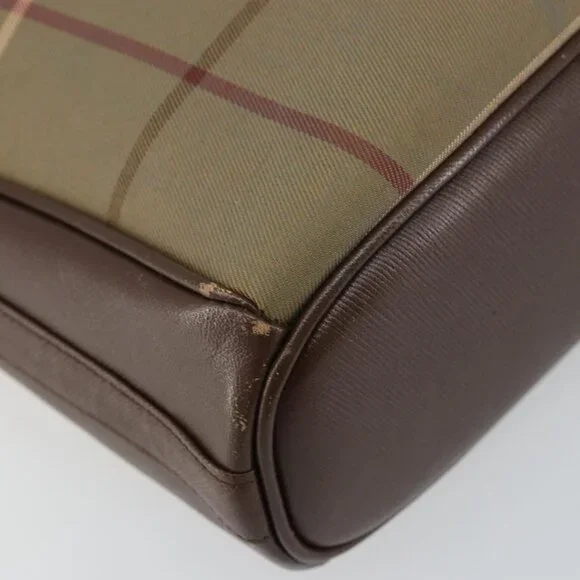 Authentic Burberrys Nova Check Shoulder Bag Canvas Beige Gold - Picture 7 of 16